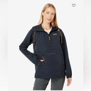 L.L. Bean Women's mountain classic anorak hoodie jacket rain water resistant M